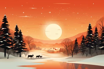 Poster Christmas Sleigh Rides - Generative AI © Sidewaypics