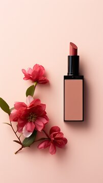 miniamlistic stil life of a lipstick - top view
