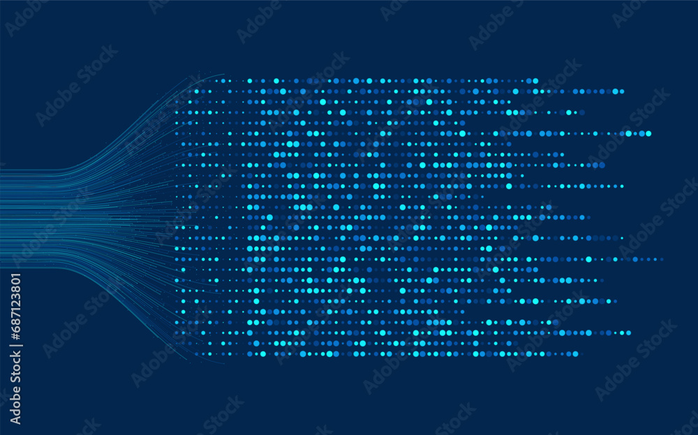 Poster big data visualization. social network, financial analysis of complex databases. data mining. vector