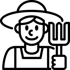 farmer outline icon