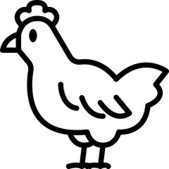 chicken outline icon
