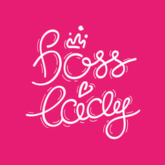 Vector lettering poster of feminism phrase