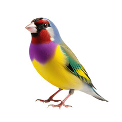 Gouldian finch isolated