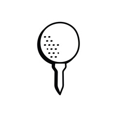 Golf Ball icon vector stock illustration