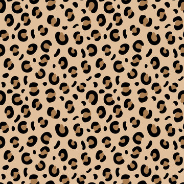 Seamless vector pattern of leopard print.