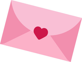 Valentine's Day envelope flat icon. Valentine love letter pattern.