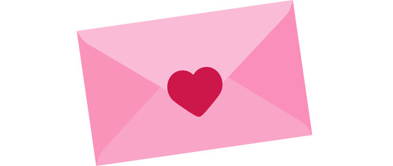 Valentine's Day envelope flat icon. Valentine love letter pattern.