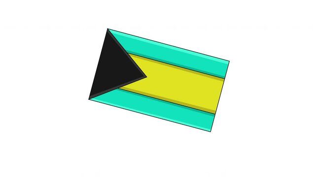Animated video of the Bahamas flag icon