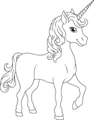 Unicorn Horn Horse Animal Cartoon Mascot From Myth