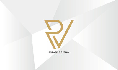 VP or PV Alphabet letters logo monogram