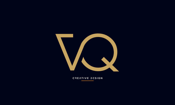 Alphabet letters VQ or QV logo monogram
