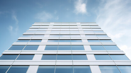 Fototapeta premium A building with a sky background. Generative Ai
