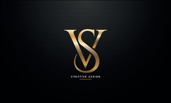 Alphabet letters logo icon VS or SV