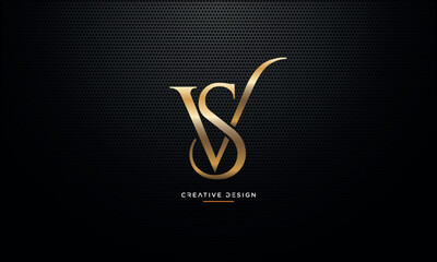 Alphabet letters logo icon VS or SV