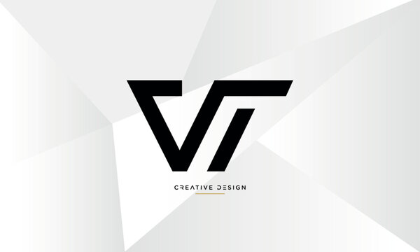 VT or TV Alphabet letters logo monogram