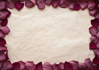 Obraz premium Top view romantic dried flowers on a solid background