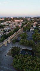 Fototapeta na wymiar drone photo Saint-Clément aqueduct, Aqueduc Saint-Clément Montpellier France Europe