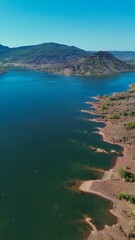 drone photo Salagou lake, lac du salagou Montpellier France Europe