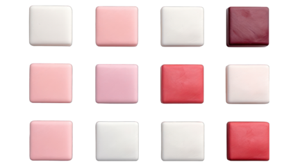 Set of Whiteboard Erasers Isolated on Transparent or White Background, PNG