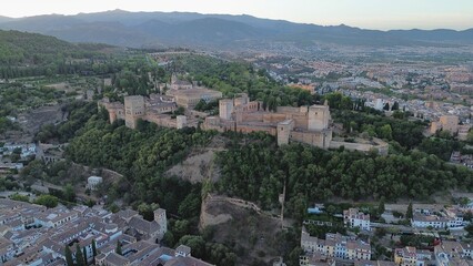 Fototapeta na wymiar drone photo Alhambra Granada Spain Europe