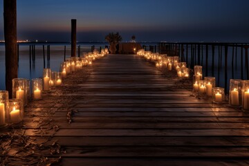 Obraz premium pier at sunset