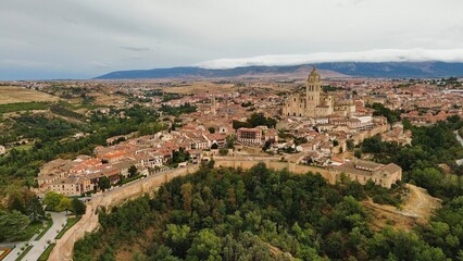 Fototapeta na wymiar drone photo Segovia Spain Europe