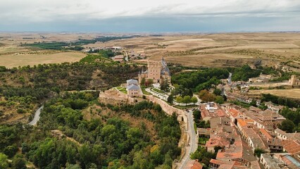 Fototapeta na wymiar drone photo Segovia Alcazar, Alcazar de Segovia Spain Europe