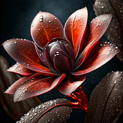 Velvety petals, water droplets, high contrast – perfect nature wallpaper