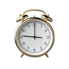 Desk Clock Isolated on Transparent or White Background, PNG