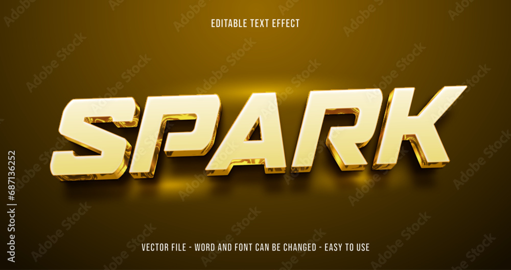 Poster editable sparkle text effect, modern text style