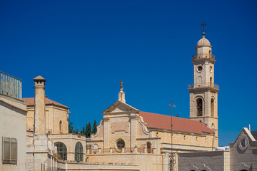 Fototapeta na wymiar View of the Salesian Convent in Bethlehem, West Bank, Palestine