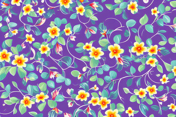 Fototapeta na wymiar seamless floral pattern. Advanced textile design. Generative Ai