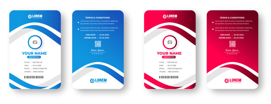corporate Modern office Identity Card or elegant business company id card design template.