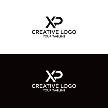 vektor desain logo xp huruf kreatif