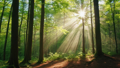 Obraz premium morning in the woods