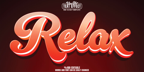 Relax editable text effect, customizable meditation and wellness 3D font style