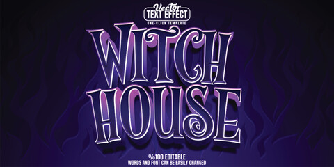 Witch house editable text effect, customizable magical and sorceress 3D font style