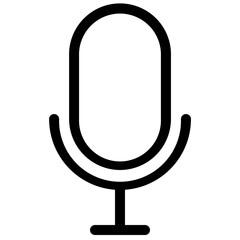 Microphone icon for recording and podcast