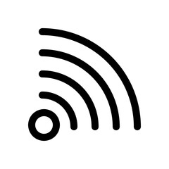 Wifi or mobile signal icon for wireless connection