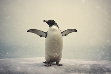 Obraz premium penguin on ice