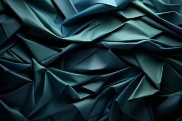 pattern of light green and blue-green paper, in the style of dark modernism