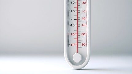 Close-up portrait of a Thermometer against white background with space for text, background image, AI generated