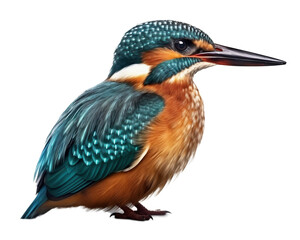 Kingfisher bird on a light background. Generative artificial intelligence