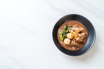 Rice noodle soup with Stewed pork