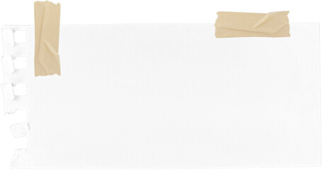 White  Torn Paper With Tape