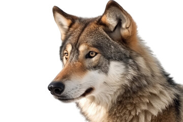 Head of a wolf -  Isolated, no background - Powered by Adobe