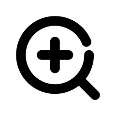 Obraz premium zoom in icon, magnifying glass, user interface icon, ui ux icon