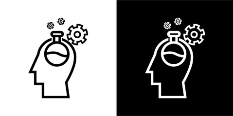 Idea icon. Business icon. Business idea. Business graph. Black icon. Icon set.