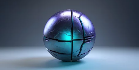 Fotobehang glass sphere on blue background © Kashif Ali 72