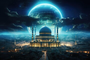 Obraz premium A picture of a large building with a dome on top. Suitable for architectural designs and cityscape concepts.